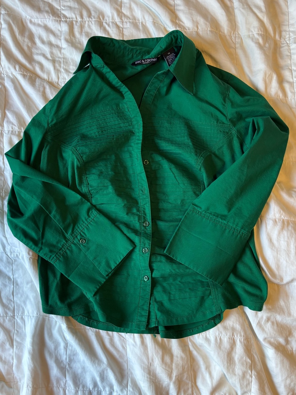 zac & rachel Emerald Green Button-Down Shirt